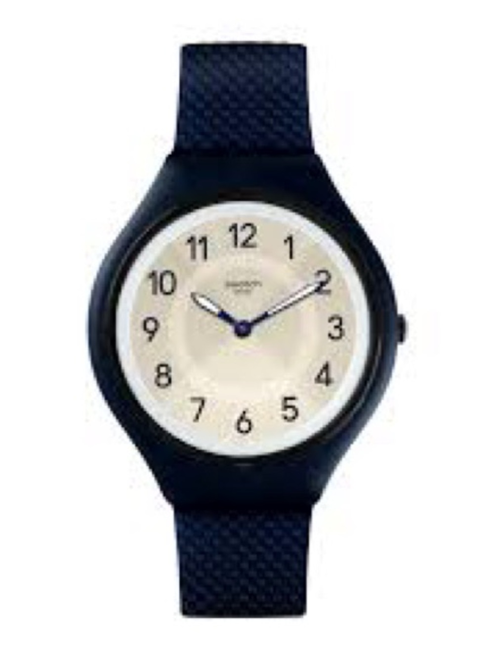 Swatch Kids Navy and Cream Analog Silicone Watch